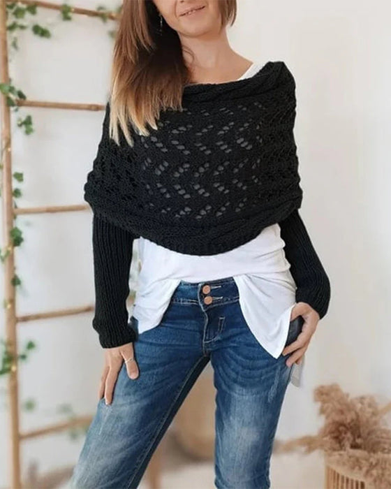 Halsduk Sjal Dam Modig Stickad