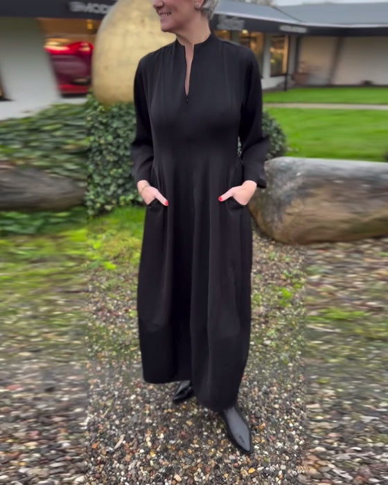 Elegant Och Stilig V-Ringning Klänning