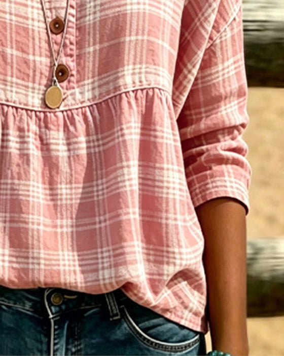Blus Vintage Ruta V-Hals