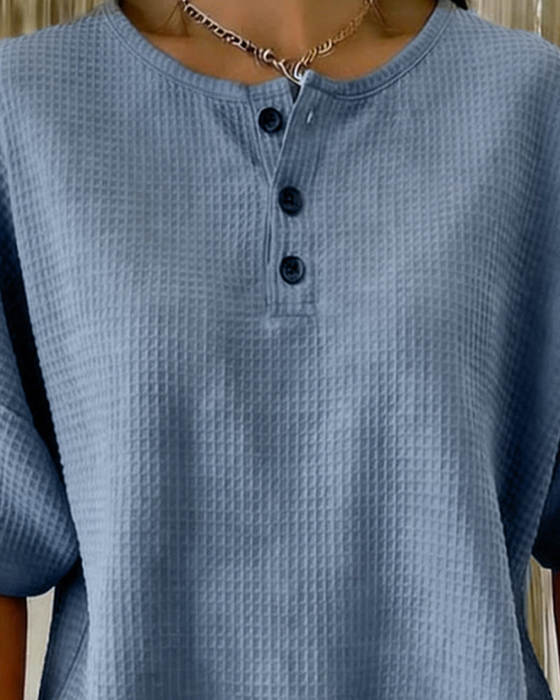 Topp Våffla Lössittande Avslappnad