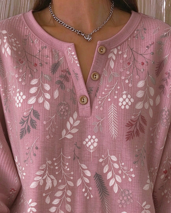 Sweatshirt Vaffel Henry Krage Blommönster
