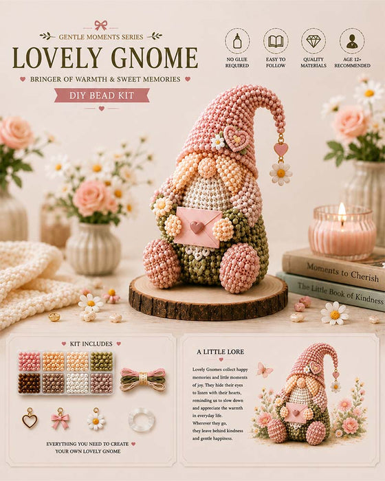 🔥 💕Mysig Tomte Diy Pärlkit Samling – Samla Alla 7 Tomtar