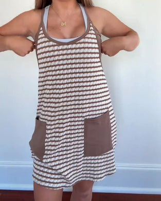 Klänning Damer Tennis Atletisk Klänning Mini Romper