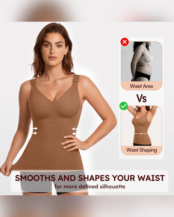 Linne Dam 3-I-1 Lätt Åtsittande Mjuk Termisk Shapewear Inbyggd Bh