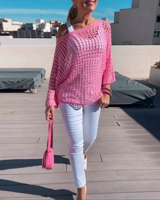 Enfärgade utskuren topp