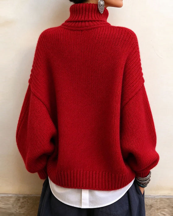 Pullover Vintage Knut Knapp Turtleneck Mode