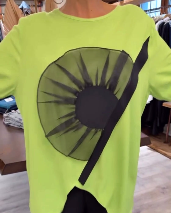 T-Shirt Blommigt Tryck Kortärmad Avslappnad