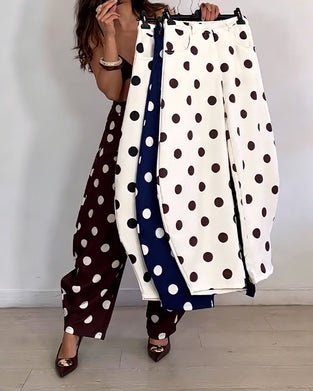 Byxor Vintage Polka Dot Casual Harem
