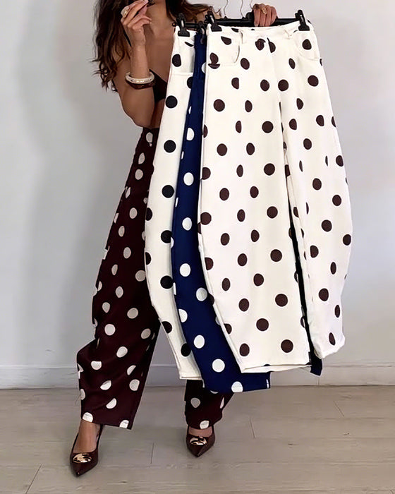 Byxor Vintage Polka Dot Casual Harem