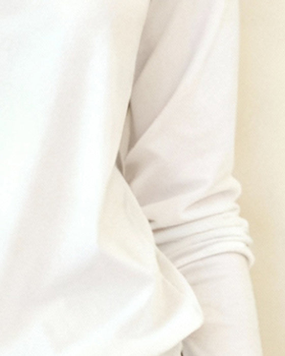 Topp 100% Bomull Crewneck Casual