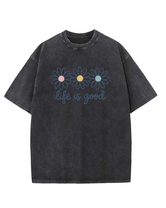 T-Shirt Tusensköna Tryck Avslappnad Sliten