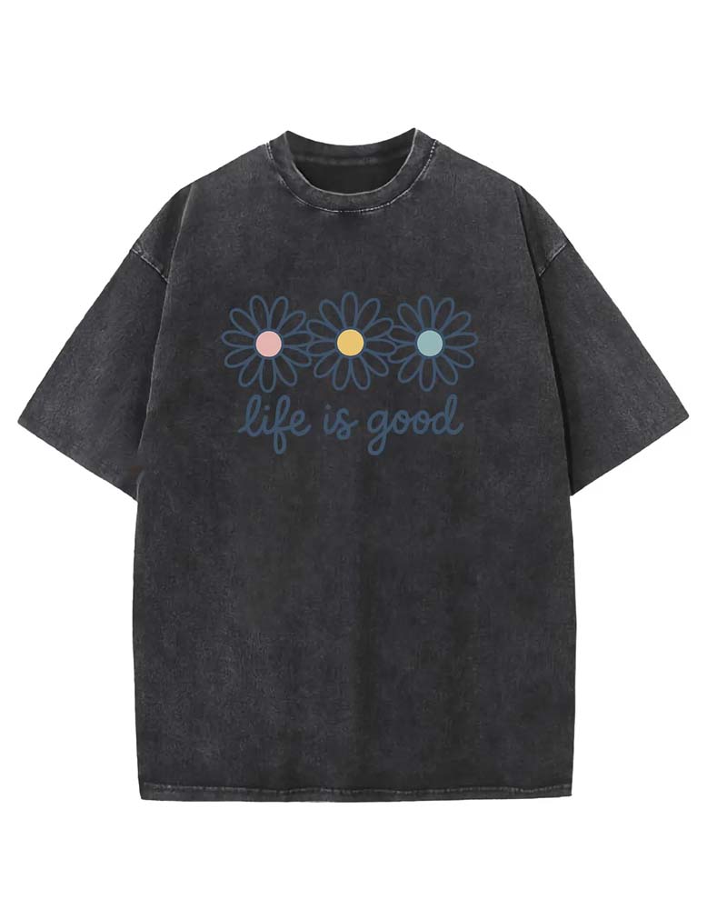 T-Shirt Tusensköna Tryck Avslappnad Sliten
