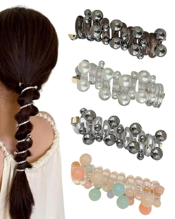 Ingen Skada Mjuk Elastisk Spiralförband För Hår