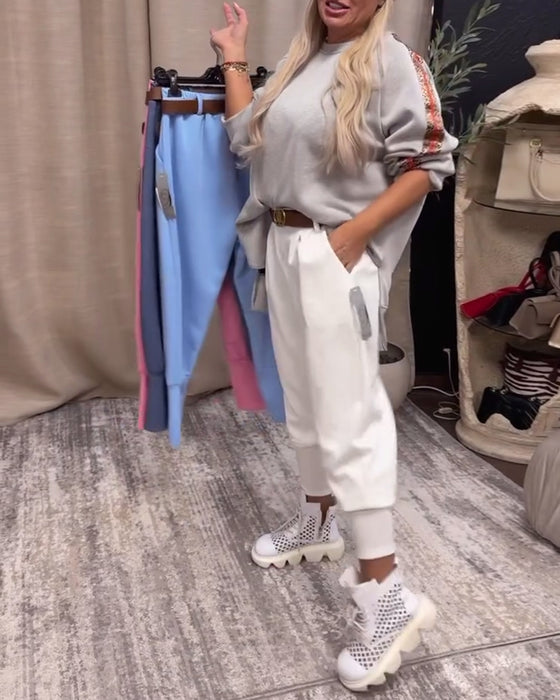 Byxor Enfärgade Enkla