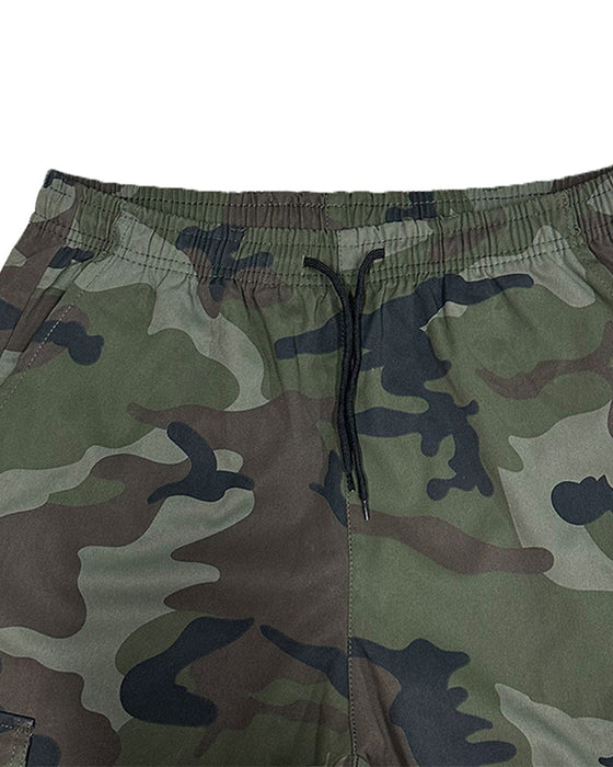 Herr Kamouflage Cargo Shorts Multi-Ficka Justerbar Midja Andningsbart Tyg