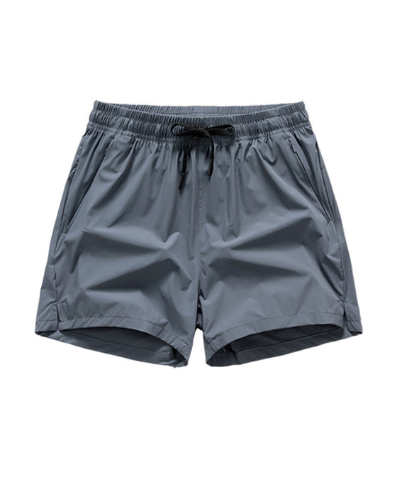 Shorts Män Elastisk Midja Ficka Snabbtorkande Is-Silke Sport