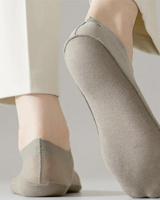 Ultratunna Linersockor Halkfria I Kammad Bomull, Osynliga Strumpor