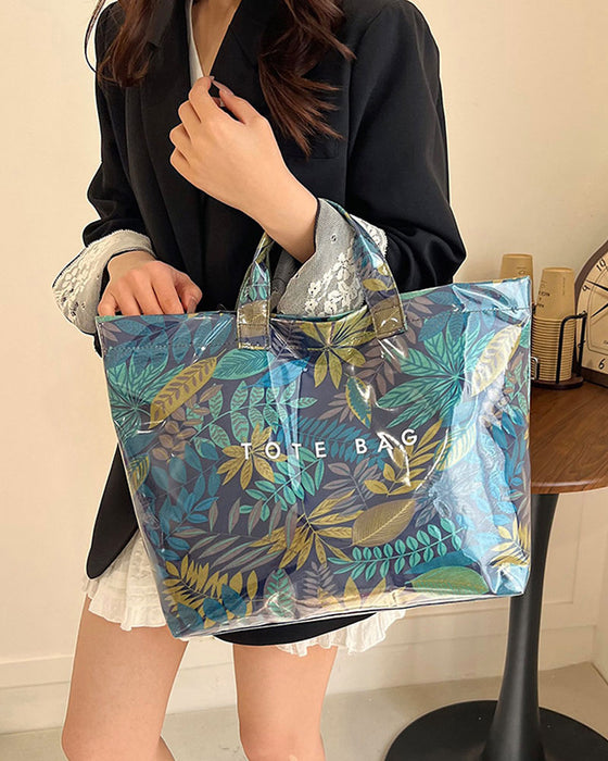 Toteväska Dammönster Kamouflage Och Bladtryck