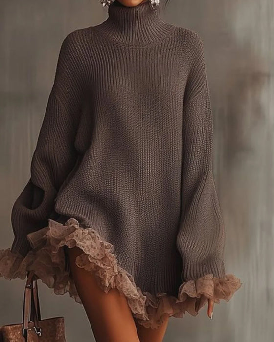 Set Med Elegant Stil, Tröja Lager Och Camisole Klänning