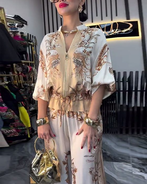 Kostym med Vida Ben Temperament Ståkrage Dragkedja