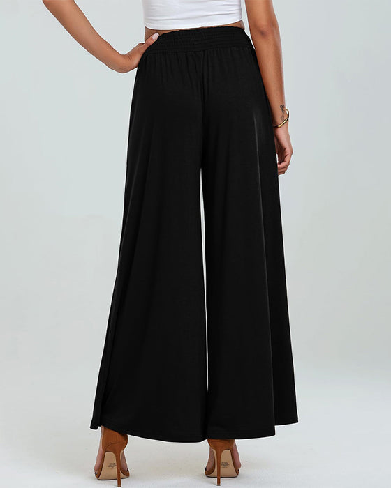 Byxor Ficka Elastisk Midja Bootcut