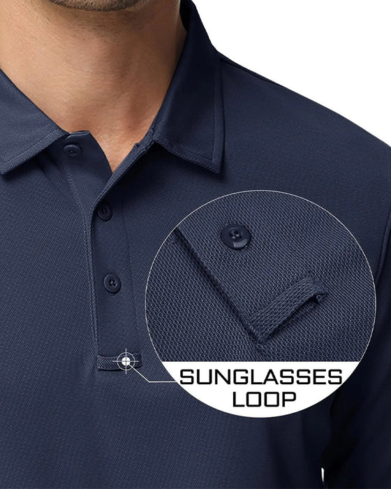 T-Shirt Polo Krage Lång Ärm Avslappnad