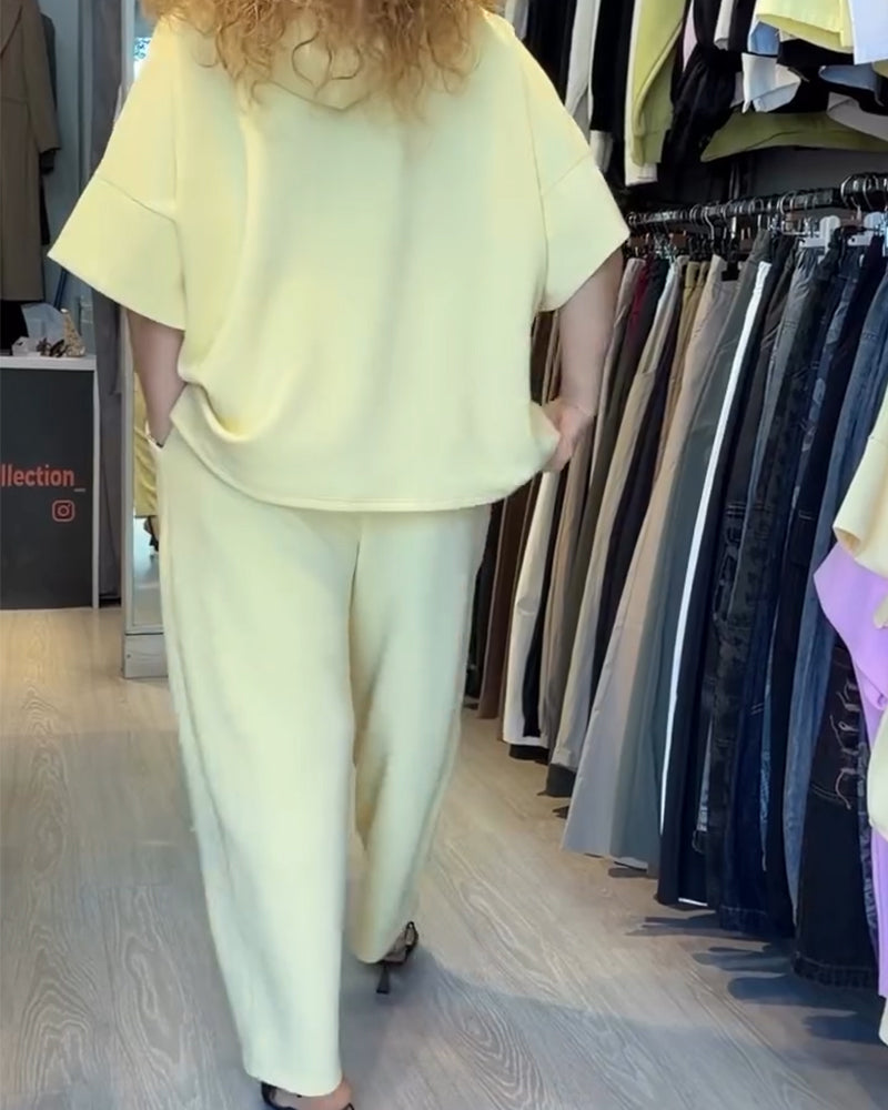 Set Med Huva Pärldetaljer Avslappnad