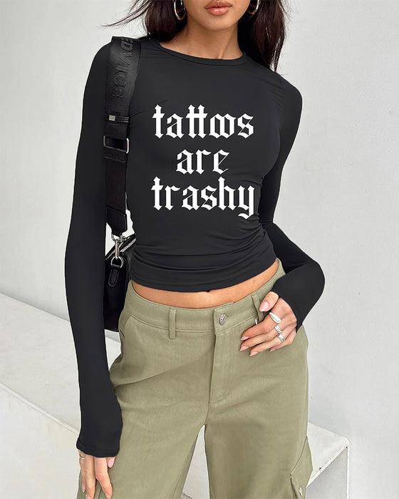 T-Shirt Tight Passande Långärmad