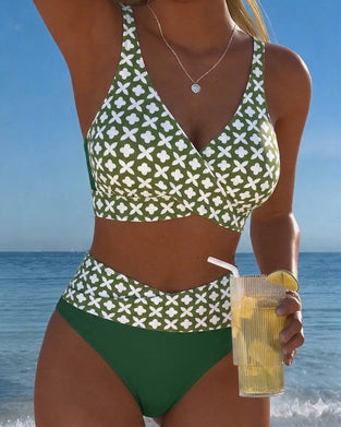 Bikini Fyra Blad Blomma Kors Omslag