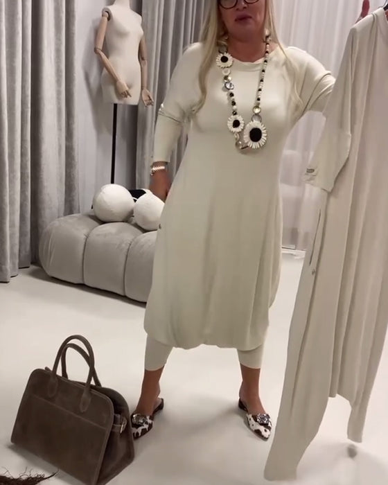 Jumpsuit Enfärgad Långärmad Avslappnad