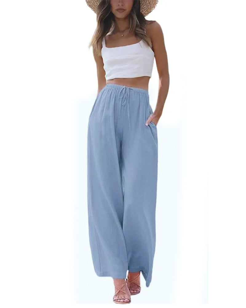 Byxor Loose Fit Casual Dragsko Vida