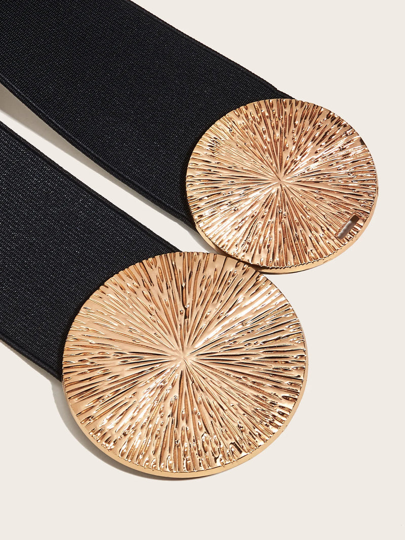 Dammars Vintage Elastiska Bälte Med Gyllene Spänne