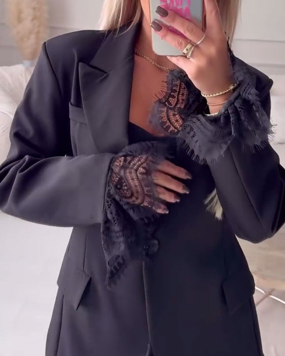 Klänning Spets Lapparbete Kostym