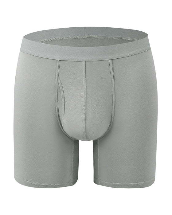 Herr Enfärgad Bambufiber Töjbar Boxershorts, Andningsbar Bekväm Underkläder För Dagligt Bruk, Casual Herr Underkläder För Alla Säsonger