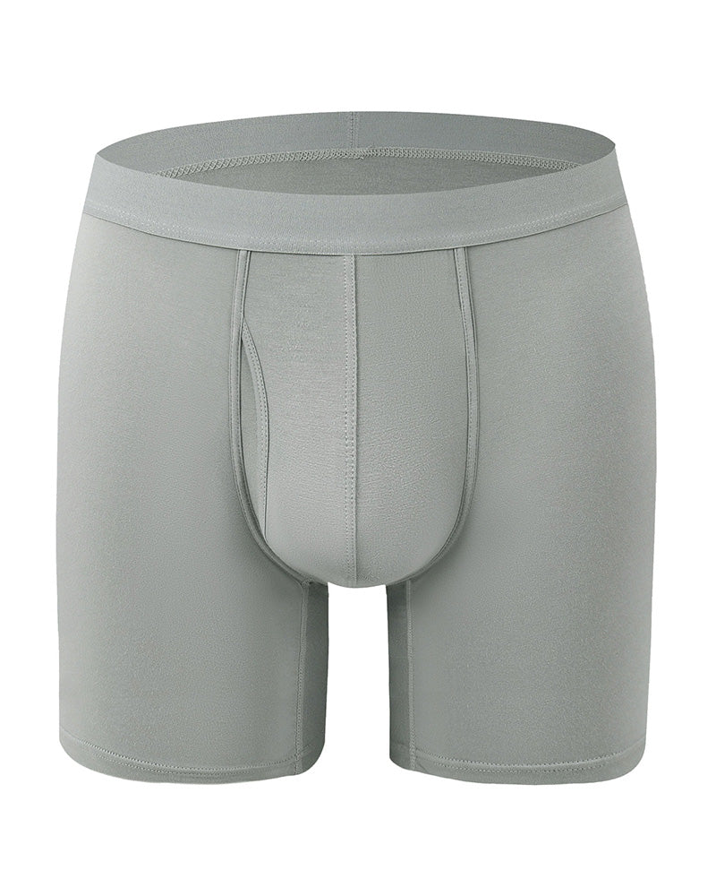 Herr Enfärgad Bambufiber Töjbar Boxershorts, Andningsbar Bekväm Underkläder För Dagligt Bruk, Casual Herr Underkläder För Alla Säsonger