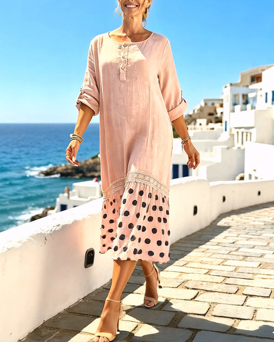 Klänning Prickig Modig Lössittande