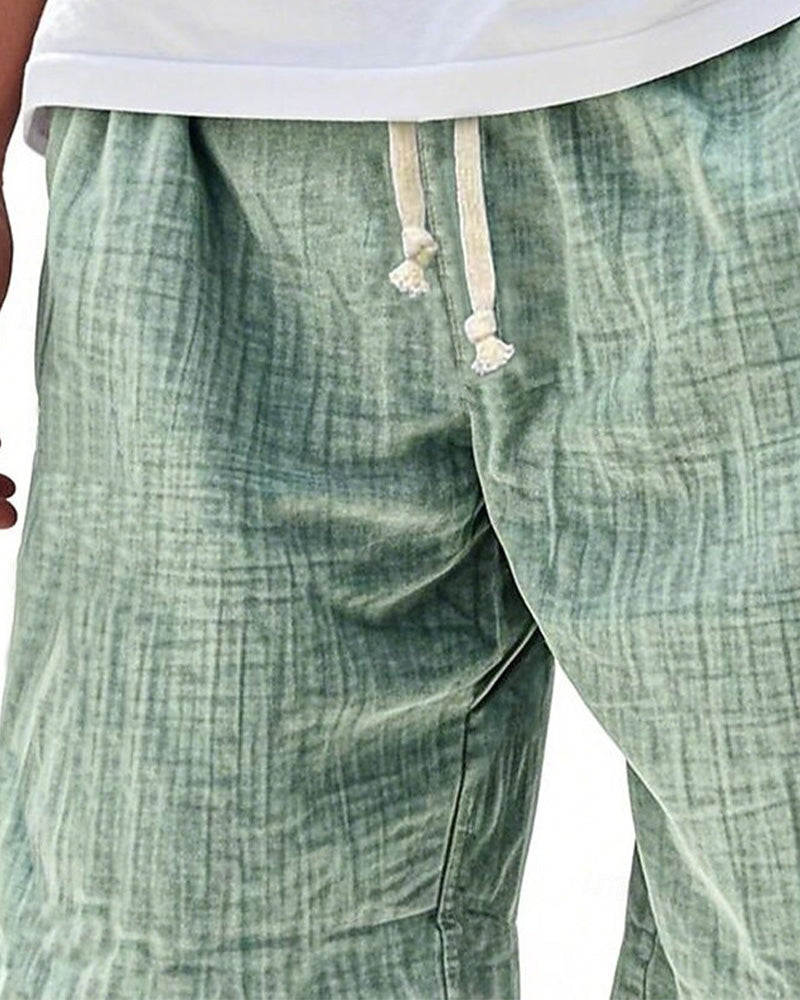 Herr Shorts Texturerad Dragsko Casual