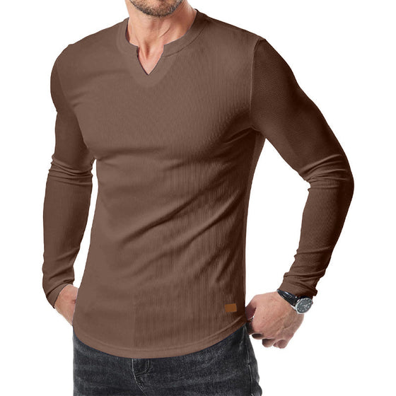 Slim Fit V-Ringad Longline Muscle Shirt För Män