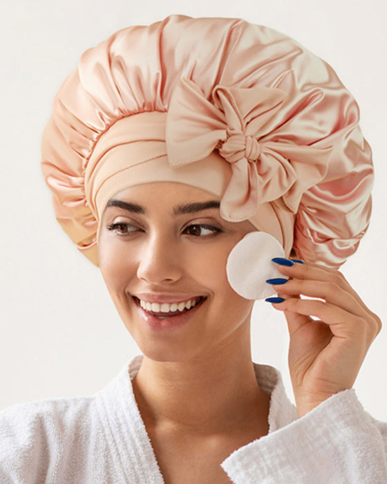 Nattsovmössa i siden i silke