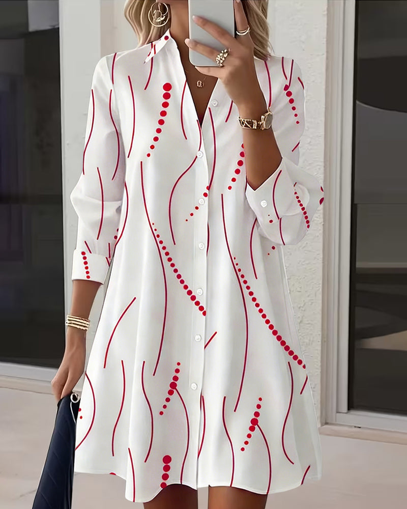 Klänning Vågigt Kappskört Skjorta