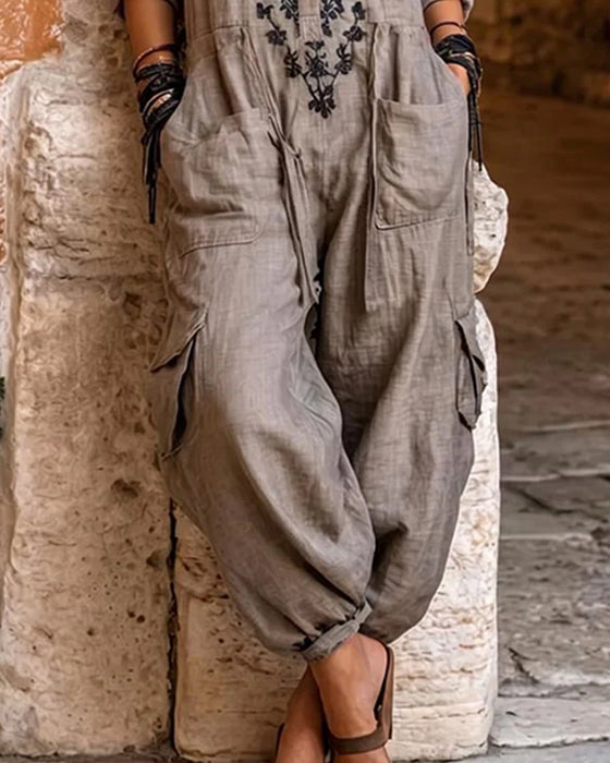 Jumpsuit Tryckt Tapered-Leg Cargo