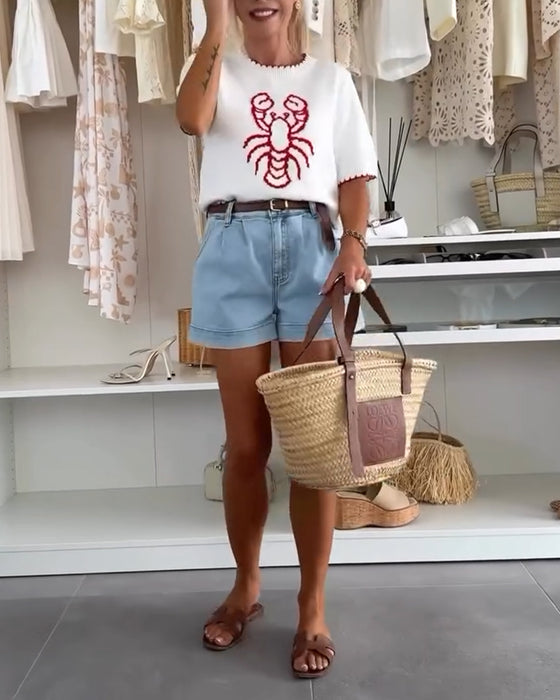 Tröja med Tryck i Streetstil