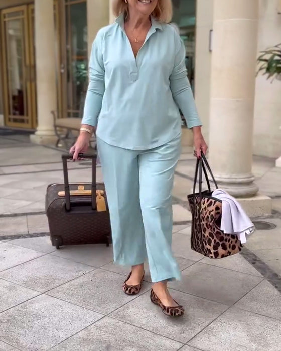 Långärmad Sporttopp Med Krage