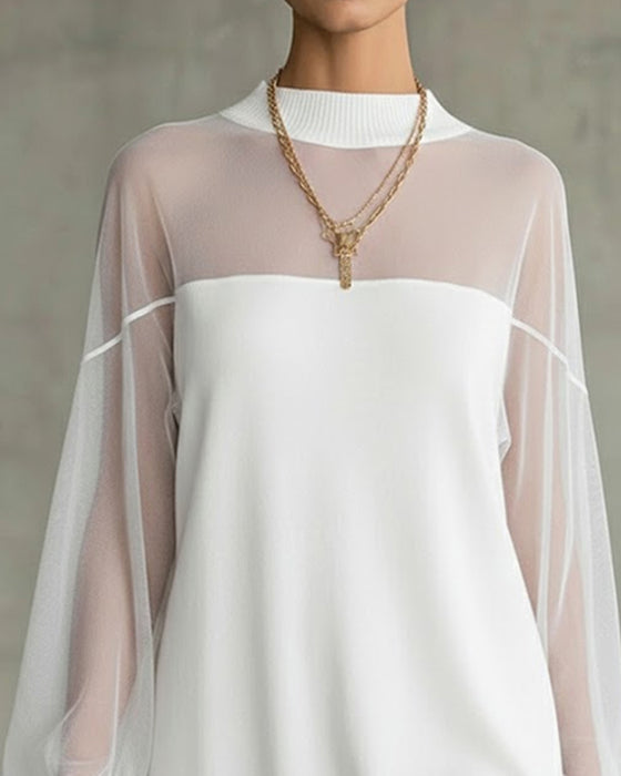 Klänning Lyktärm Enfärgad Lapptäcks