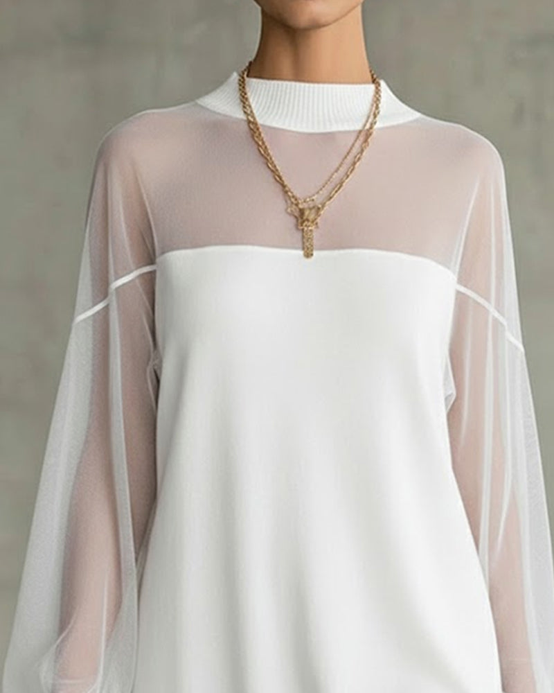 Klänning Lyktärm Enfärgad Lapptäcks