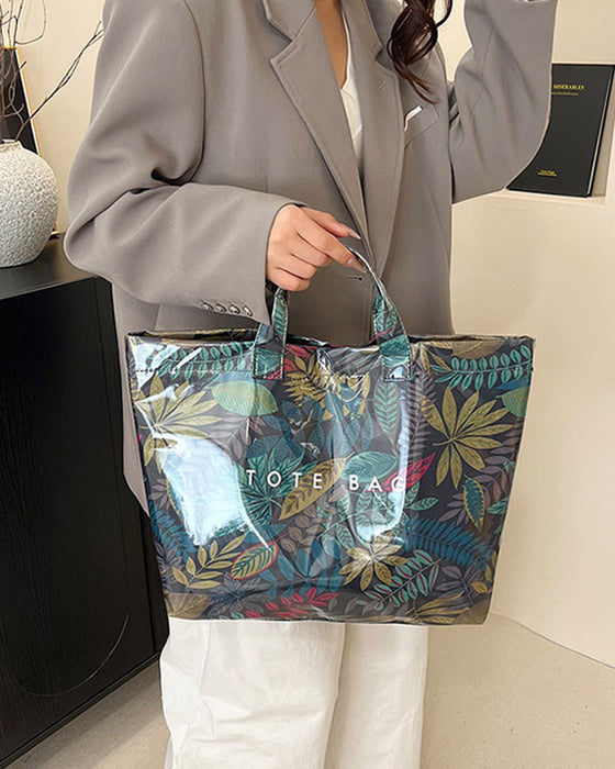 Toteväska Dammönster Kamouflage Och Bladtryck