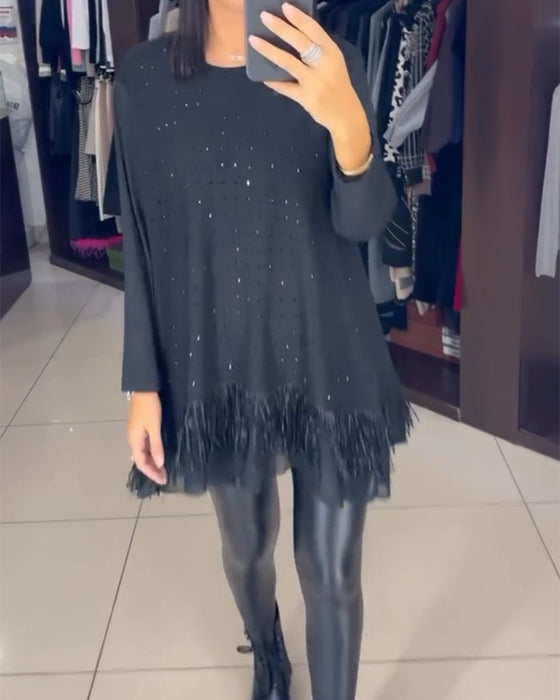 Hem Topp Mode Rhinestone