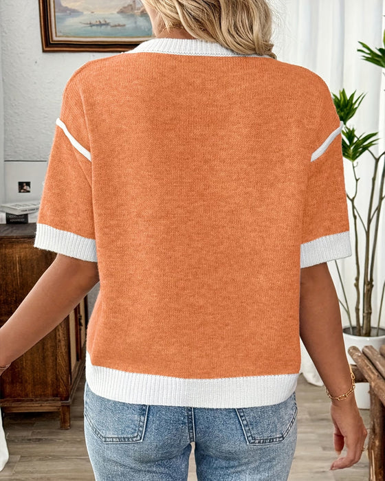 Knit Top Tredimensionell Blommig