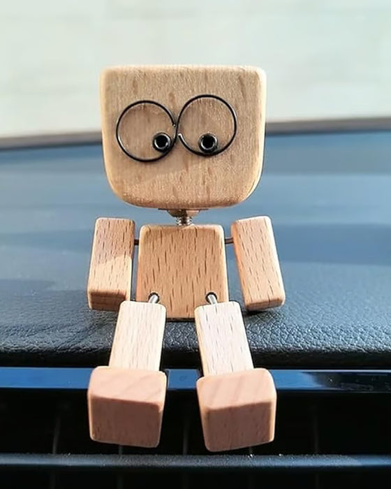 Träfigur Charmande Gungande Ben Liten