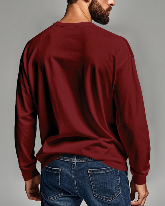Topp Andningsbar Pullover Långärmad Herr